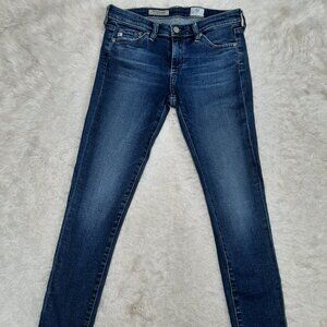 AG Adriano Goldschmied Women's Blue Super Skinny Ankle Denim Jeans 25R